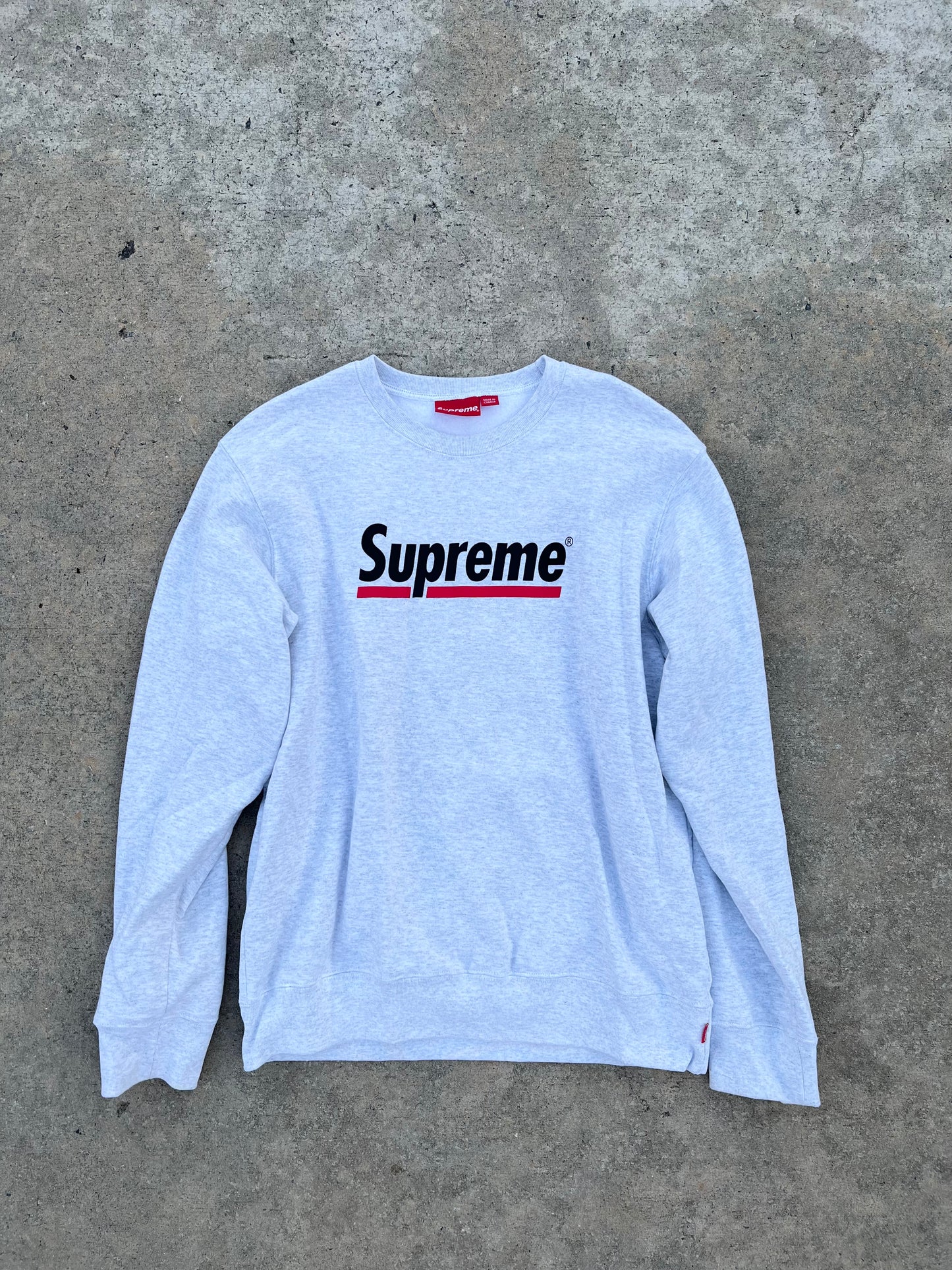 SUPREME HEATHER GREY SWEATER